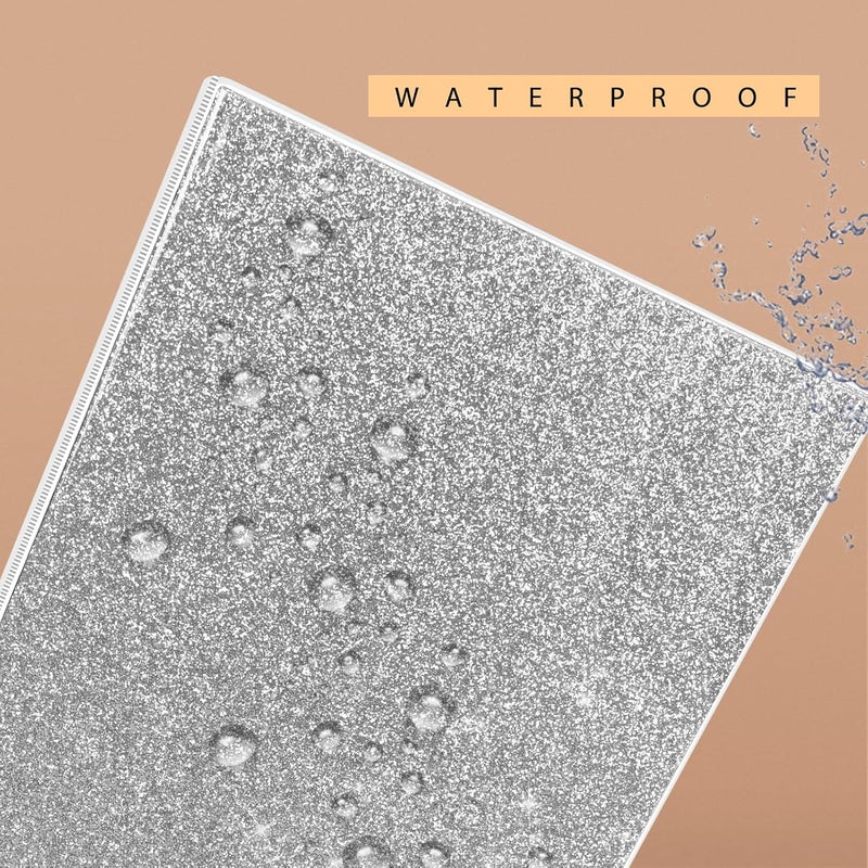 Nature Touch 3 Ring Binder, Glitter 1 Inch Organizer (10.5'' x 11.5'') Holds 8.5’’ x 11’’ Letter Size 300 Pages, Waterproof Durable View Binder, 1 Pack, Silver - Image 3